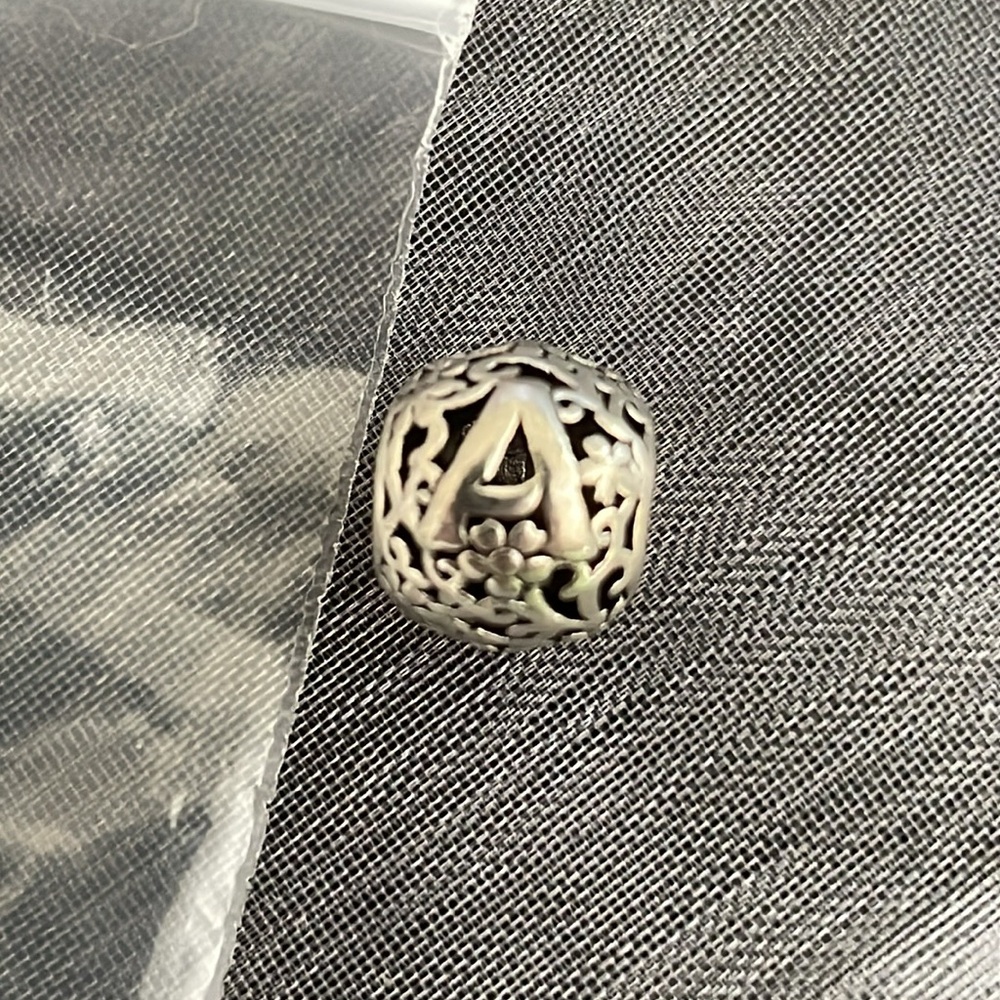 Letter A Charm Bead for bracelet or necklace “A”
